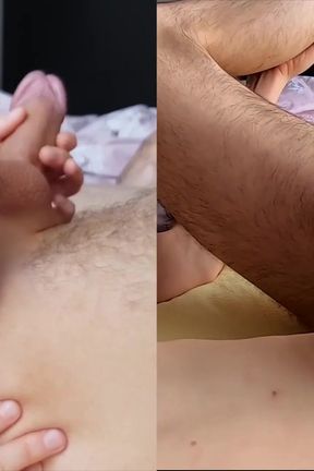 Two cam rimming and handjob cum! POV!
