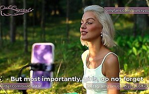 Owl crystal, blogger sucked a dick during a live stream on instagram, for which she was blocked