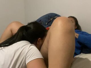 Lesbo hotty sucks my shaggy snatch and makes me have many orgasms
