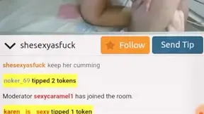 Black dick dominates wet and brown babe in private webcam show