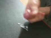 Quickie with my jeans on before work (thick load)