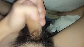 Boy Masturbating His Big Hairy Cock