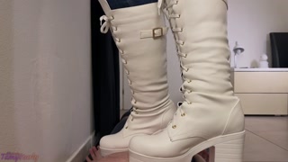 Leaving Imprints on You With My Painful White Boots - Trampling, Stomping, Body Trample, Crush, CBT