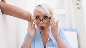 ”The sexy Nurse Angel Wicky Gets A Glory Hole Butt Fuck”