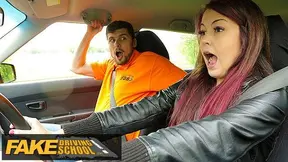 Hot Driving School, Big cock Instructor fucking on the bonnet