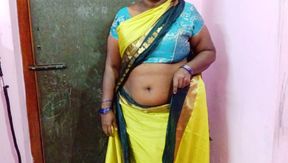 desi tamil beautiful wife saree changing video