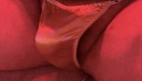Satin Thong Panty Wank