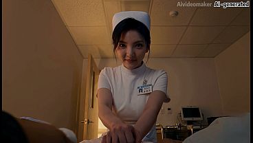 Animated Nurse Wenwan cums to cure patient's ejaculation problem