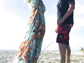 Just Go Away! mother I'd like to fuck Gets standing Anal in front of everybody After Teasing Stranger on the beach