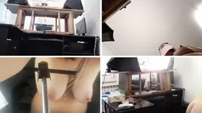 Sexy naked wife chases housework with big hairy pussy and huge ass