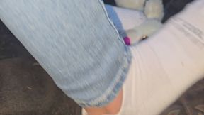 Chrissys sock play in car