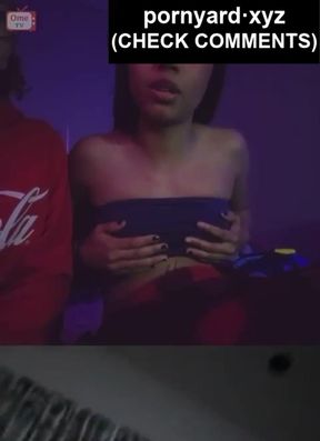 Teen amateur webcam model gets surprised by a reaction