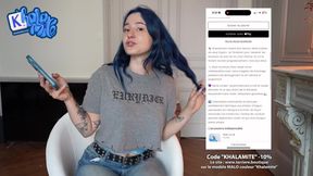 No Need a Men When You Have a Big Dildo - French Alt Hairy Girl Masturbating