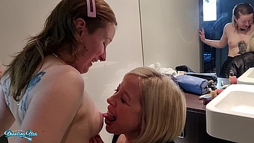 Real Lesbian Student Lodgers Home S1ckness Cured by Experienced Mature MILF