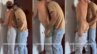 My roommate and I indulge in steamy bareback sex in the Colon with a big cock man