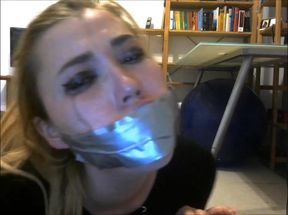 Mouth packed & tape gagged!