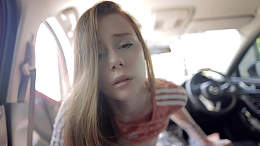Slutty Teen Seduces Stranger for Sex in Car - PUBLIC (Full)