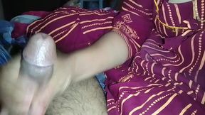 Indian woman puts her husband's penis in her mouth