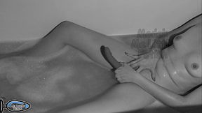 Slender Teen Masturbates Petite Pussy with Vibrator, Gets Steamy Solo