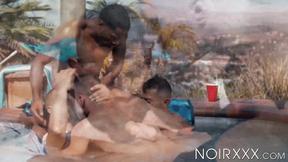 ”Things get wet & wild after Dillon Diaz joins us for intense cock sucking &”