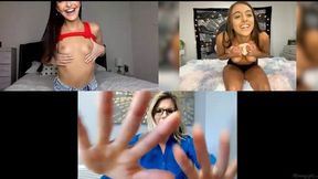 Lesbian video call with Cory Chase, Emily Willis and Gia Derza