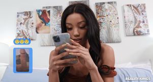 Skinny black vixen Alexis Tae gets big white dick pic