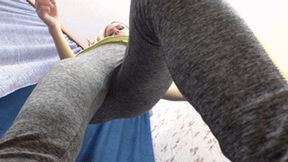 Bored blonde steps on camera with her new Converse All Star chucks, fc125x 1080p