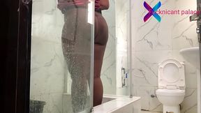 I KNOW MY STEPDAD ALWAYS WATCH ME BESIDE THE DOOR EACH TIME AM TAKING MY SHOWER, AND I LET HIM FUCK ME THIS TIME AND I SQUIRT FOR HIM. FULL PART ON RED/SHEER