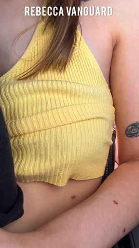 I'm playing with myself right on at my seat on the plane!