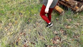 Just Banging the Pussy Hard in the Forest