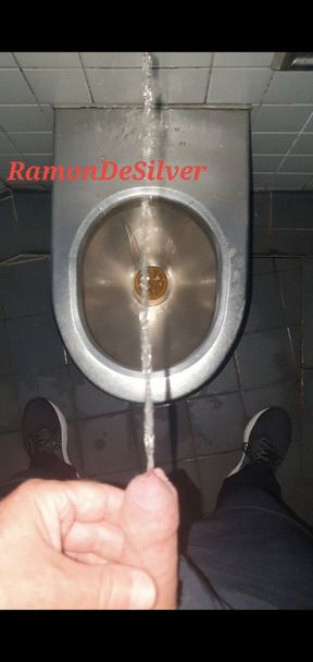 Master Ramon pisses disgusting toilet full, horny to lick