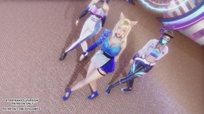 MMD KPop Demon Hunters - HUNTRX - Golden Ahri Akali Kaisa Sexy Kpop Dance League of Legends Hentai Uncensored 4K 60FPS