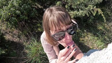 AlmaSol Cheating Wife Hot Stranger Outdoor Fuck Massive Cum on Back