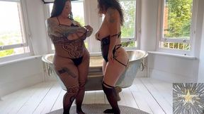 big booty bbw lesbians maddison black & dunken hina thick ass lesbian quickie