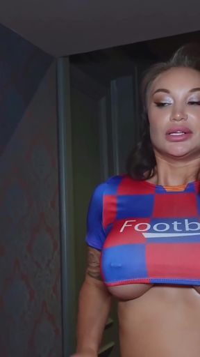 Football Cheerleader Gets Anal From Teacher and Ends with Cum on Tits