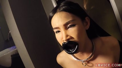 Ladyboy Donut Pissed On And Mouth Fucked