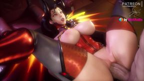 Mercy POV Pussy Creampie (with sound) 3d overwatch animation hentai anime cum inside blender sfm