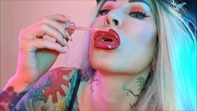 Spit, Lip gloss and fangs - Vampire VORE
