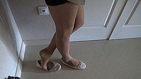 legs with ballet shoes