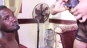 porn initiation of nigerian mandingo actor by professional actress lisa ann after see her porn movies at xvideos on internet. mandingo which a big dick cook 25 inch in front of big ass of lisa ann -