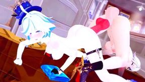 Arlecchino Fucks Her Wife, Furina - Genshin Impact