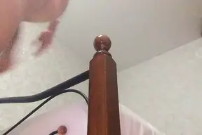 Steamy bed post moments of grinding pleasure