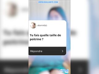 Devine la taille de mes seins - Française gros seins naturels