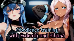 Esdeath and Hibana dominate soldiers in femdom JOI training