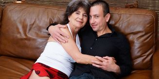 Horny Granny sucks her Toyboy's Cock and gets fucked hard
