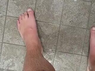 Peeing in shower
