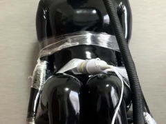 Gas mask breathing control