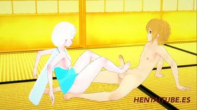 Disney Frozen Hentai - Elsa Footjob and Fucked with cum inside her pussy