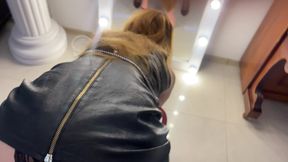 The master leads his BDSM slut on a leash before fucking her with his fist