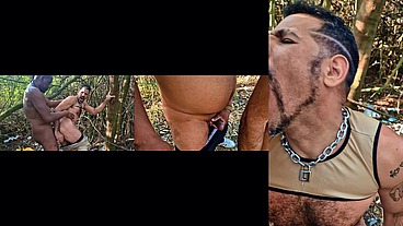 Um dia de muita putaria no parque com vários caras
